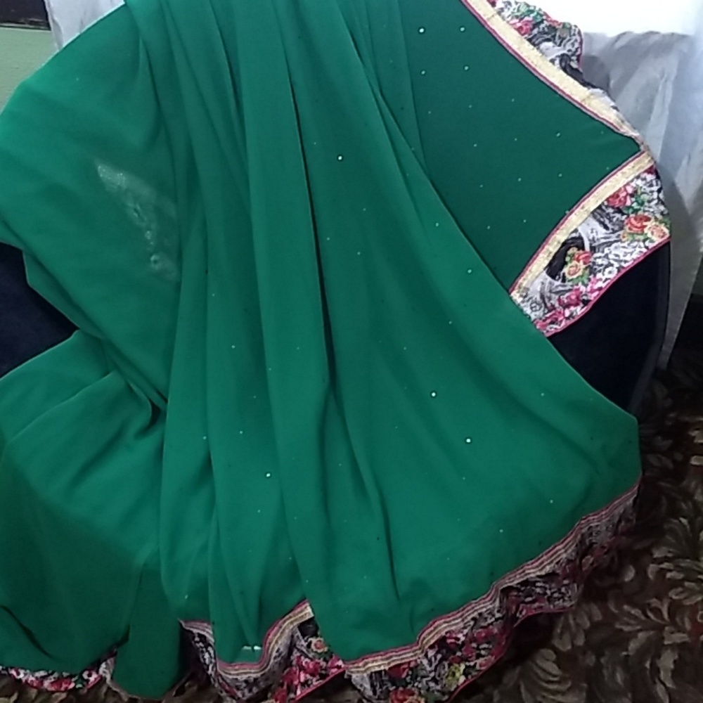 Saree/Sari/Georgette Saree/Green